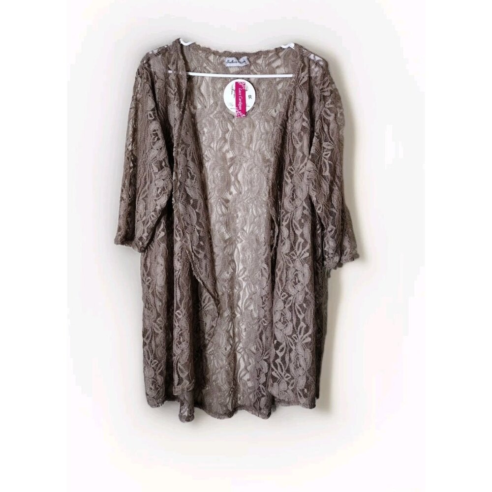 Southern Charm Cardigan Lace One Size Brown